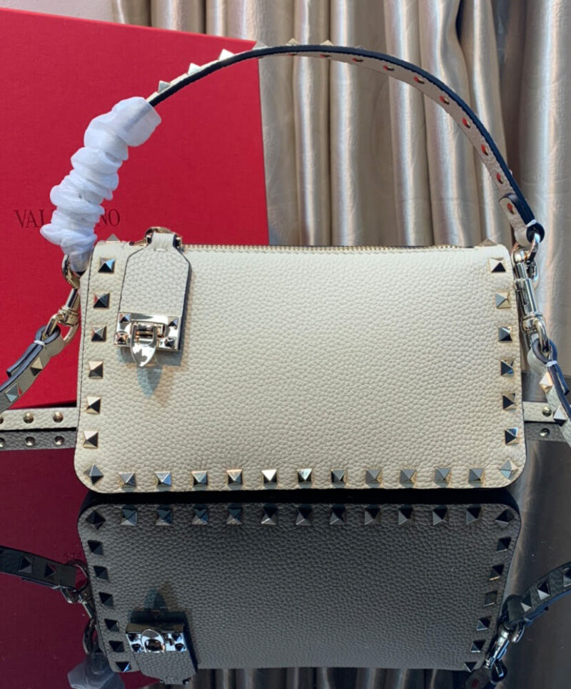 Valentino Small Rockstud Grainy Calfskin Crossbody Bag